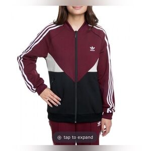 ADIDAS Size M Womens Full Zip Baseball Collar Zip Pocket Athletic Jacket 390